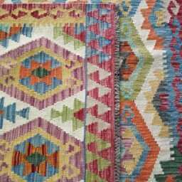 Handwoven Wool Kilim Rug, Multicolour Artisan Tribal Geometric Flatweave, Afghan, Turkish, Persian, Moroccan, Navajo Design, 298x209 cm - thumbnail 3