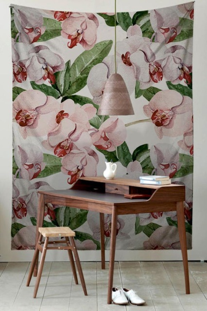 Orchid Plant- Wall Tapestry - Tapestry Exotic Hangings Wanderlust Bohemian Home Decor Dorm T#3 - image 1