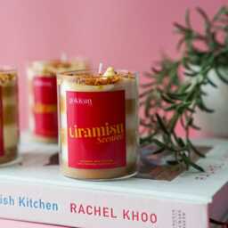 Tiramisu Scented Coconut Wax Candle, Coffee Cream Vanilla Home Fragrance - thumbnail 3