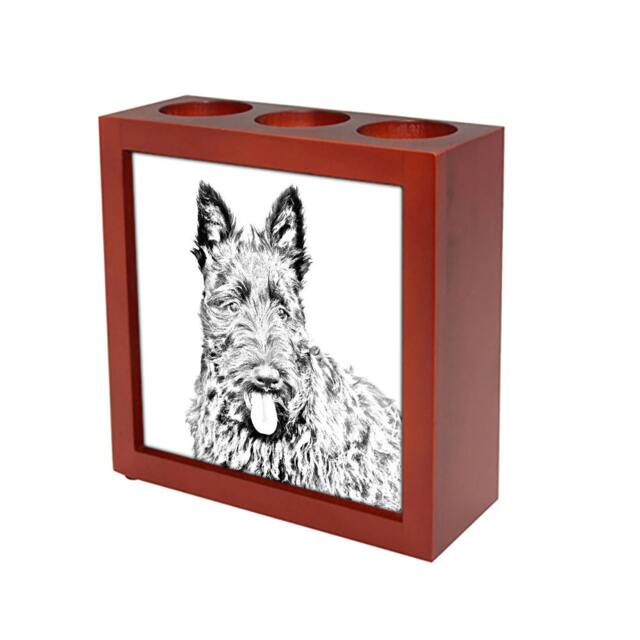 Scottish Terrier - Wooden Stand For Candles/Pens With The Image Of A Dog New Collection - image 1