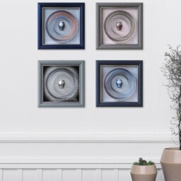 Handmade Pastel String Art Set - Framed Geometric Pots Wall Decor - thumbnail 2