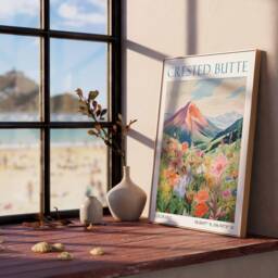 Crested Butte Travel Poster, Summer Time, Colorado Art Print, Gift, Artwork - thumbnail 2