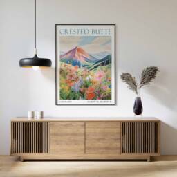 Crested Butte Travel Poster, Summer Time, Colorado Art Print, Gift, Artwork - thumbnail 3