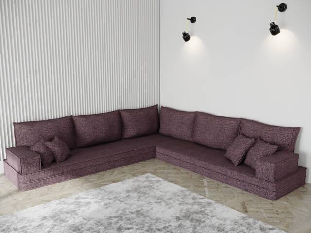 Custom Floor Cushion Sofa Cover - Washable Modular Seating Slipcover - image 1