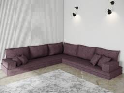 Custom Floor Cushion Sofa Cover - Washable Modular Seating Slipcover