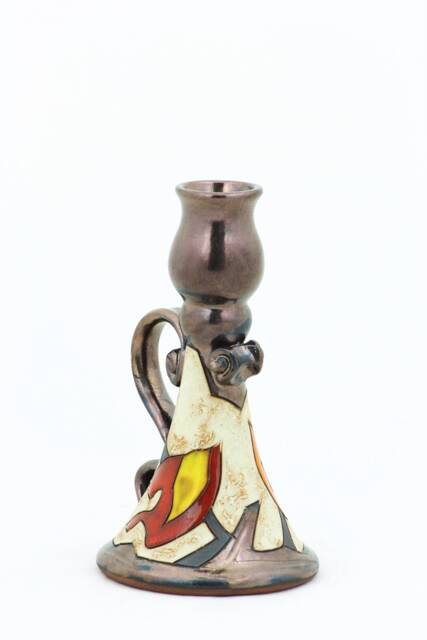 Pottery Candle Holder, Wheel Thrown Candlestick, Home Decor, Unique Handmade Art Pottery Gift, Wedding Centerpiece - image 1