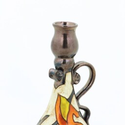 Pottery Candle Holder, Wheel Thrown Candlestick, Home Decor, Unique Handmade Art Pottery Gift, Wedding Centerpiece - thumbnail 2