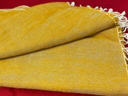 King Size Mustard Yellow Yak Wool Blanket Handmade Nepal Throw 110x60