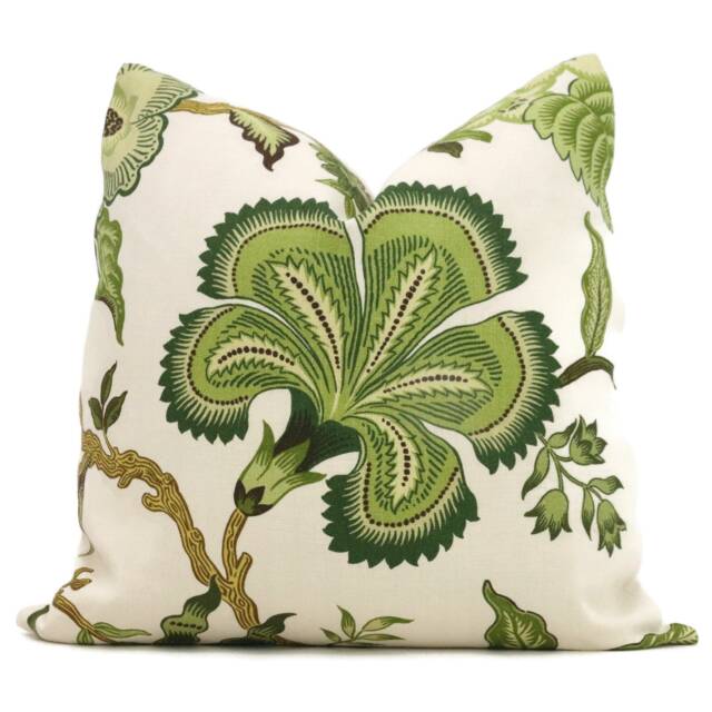 Schumacher Green Hot House Floral Decorative Pillow Covers 18x18 Or 20x20 Rmt - image 1