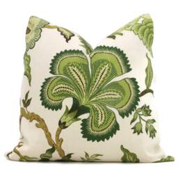 Schumacher Green Hot House Floral Decorative Pillow Covers 18x18 Or 20x20 Rmt - thumbnail 1