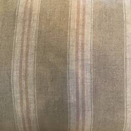 Handmade Linen Cushion Cover Peony & Sage French Ticking - thumbnail 2