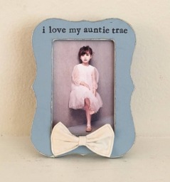 Personalized Aunt Picture Frame Hand Stamped Vintage Gift - thumbnail 1