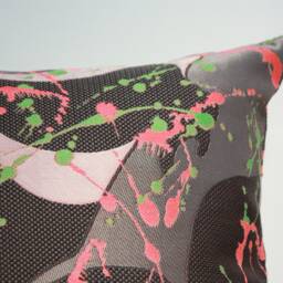 Splatter Paint Pillow Cover, Brown & Pink Cover, Artist Pattern, Splash, Pillow, Artist Abstract Art - thumbnail 2