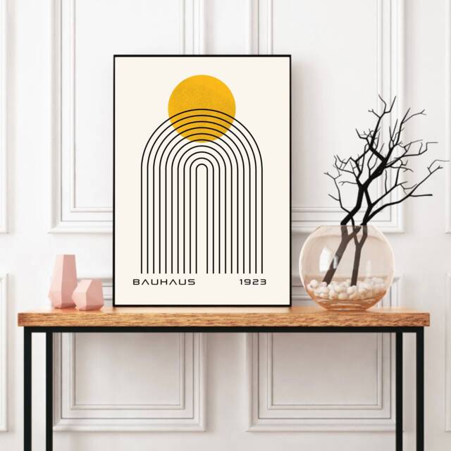 Bauhaus Print, Sun, Bauhaus, Wall Art, Living Room Prints, Modern Home Decor, Posters, Decor - image 1