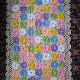 Granny Square Crochet Blanket Baby Crib - thumbnail 2