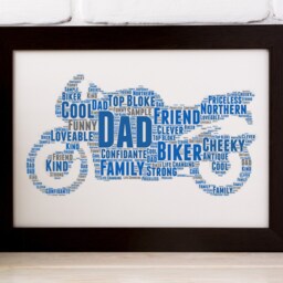 Personalised Motorbike Word Art Print Biker Gift, Wall Art, Bike Fan, Rider - thumbnail 2