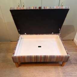 Bespoke Storage Ottoman in Customer's Own Fabric, Custom Sizes Available - thumbnail 3