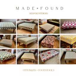 Bespoke Storage Ottoman in Customer's Own Fabric, Custom Sizes Available - thumbnail 2