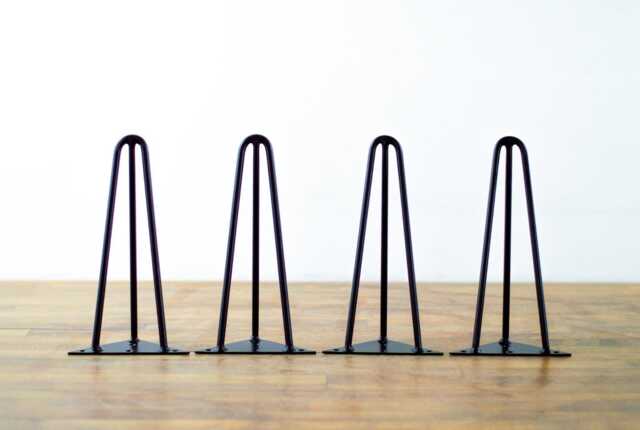 "3-Rod Hairpin Table Legs , Customizable Height 5""-12" - image 1