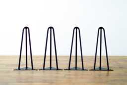 "3-Rod Hairpin Table Legs , Customizable Height 5""-12"
