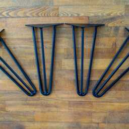 "3-Rod Hairpin Table Legs , Customizable Height 5""-12" - thumbnail 2