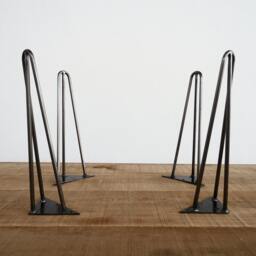 "3-Rod Hairpin Table Legs , Customizable Height 5""-12" - thumbnail 3