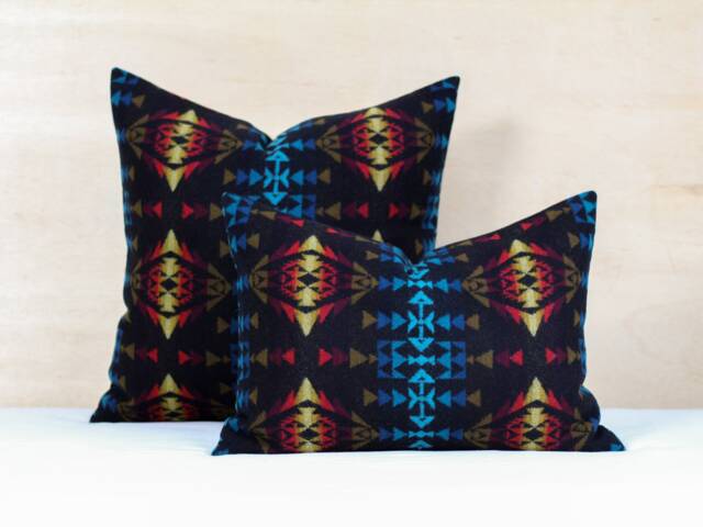 Echo Canyon Wool Pillow Cover, Black Southwestern Cover - Made To Order - image 1