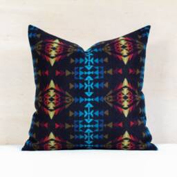 Echo Canyon Wool Pillow Cover, Black Southwestern Cover - Made To Order - thumbnail 2