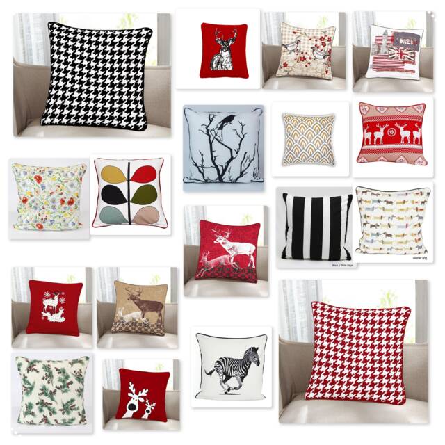 Christmas Cushion Covers Festival Cases Sofa Bed Home Decor 18''x18'' - image 1