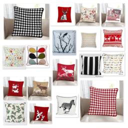 Christmas Cushion Covers Festival Cases Sofa Bed Home Decor 18''x18'' - thumbnail 1