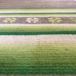 "Handwoven Wool Rug ""Green Meadow" - thumbnail 4