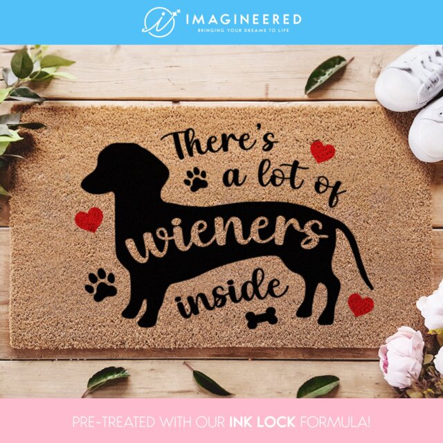 There's Like A Lot Of Wieners Inside Doormat - Dachshund Gift Welcome Mat Funny Dog Gift Wiener Door Sausage - image 1