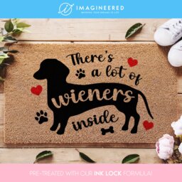 There's Like A Lot Of Wieners Inside Doormat - Dachshund Gift Welcome Mat Funny Dog Gift Wiener Door Sausage - thumbnail 1