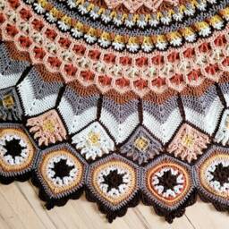 Mandala Blanket Peacock Plumes Afghan - thumbnail 2