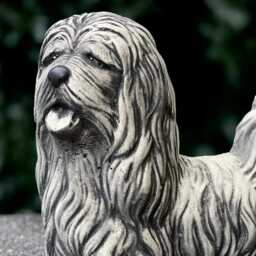 Outdoor Shih Tzu Statue Concrete Sculpture Stone Dog Figurine Pet Decoration Memorial Ornament Garden Decor Lover Gift - thumbnail 2