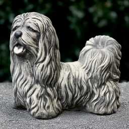 Outdoor Shih Tzu Statue Concrete Sculpture Stone Dog Figurine Pet Decoration Memorial Ornament Garden Decor Lover Gift - thumbnail 1