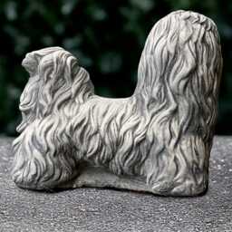Outdoor Shih Tzu Statue Concrete Sculpture Stone Dog Figurine Pet Decoration Memorial Ornament Garden Decor Lover Gift - thumbnail 4