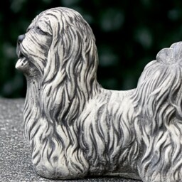 Outdoor Shih Tzu Statue Concrete Sculpture Stone Dog Figurine Pet Decoration Memorial Ornament Garden Decor Lover Gift - thumbnail 3