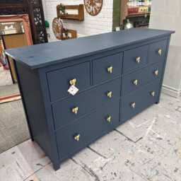 Large Painted Chest Of Drawers Merchant Navy Gold Elephant Handles - thumbnail 2