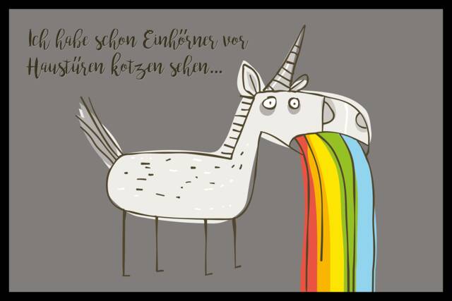 "Dirt Sparrow?? Doormat - Assigner Motif ""Unicorn" - image 1
