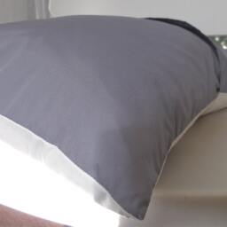 Cardinal Agapanthus Pillow Grey Print On Off-White Cotton - 12x18 - thumbnail 4