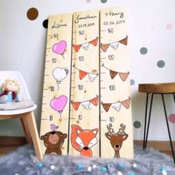 Children's Growth Chart As A Gift For Birth & Christening Wooden Chart, Charts, Individual Gifts, Personalized Charts - thumbnail 3