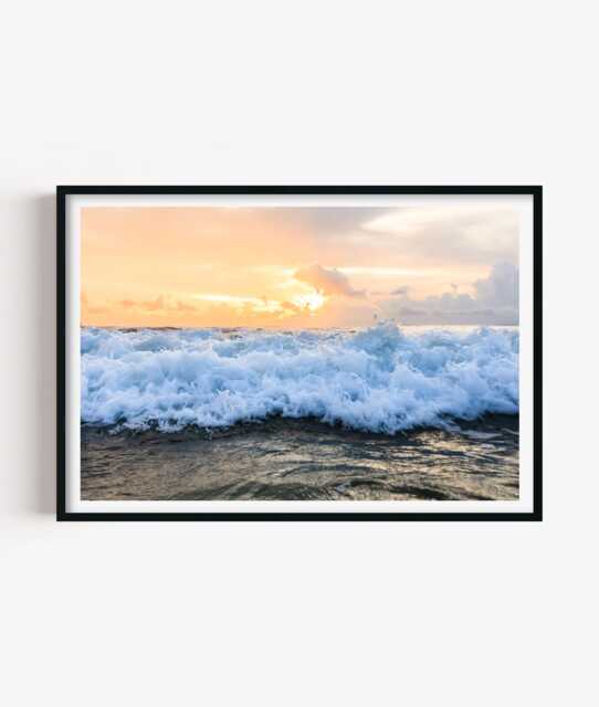 Ocean Wave Photography Print, Coastal Beach Wall Art Poster, Seaside Home Decor - image 1