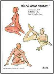 "PDF Digital Download, Original Design Dolls, Cloth Doll Pattern ""All About Positions" - thumbnail 1