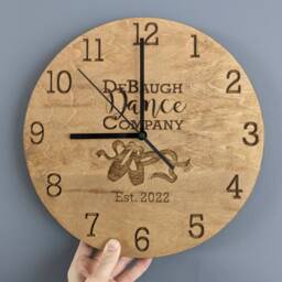 Personalized Engraved Wooden Wall Clock Custom Decor For Weddings, Anniversaries, Retirement & Office - thumbnail 3