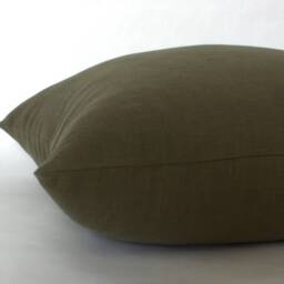 Olive Lumbar Pillow Cover, Throw Pillow, Dark Green Lumbar, Cushion - thumbnail 3