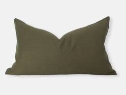 Olive Lumbar Pillow Cover, Throw Pillow, Dark Green Lumbar, Cushion