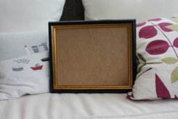 Handmade Black Picture Frame With Antique Gold Leaf Edge - thumbnail 1