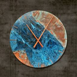 Wall Clock Pure Copper, Extra Large 30 Inches Clock, Handmade Copper Artistic Housewarming Gift, Round Xxl Size - thumbnail 3
