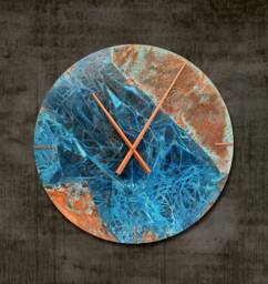 Wall Clock Pure Copper, Extra Large 30 Inches Clock, Handmade Copper Artistic Housewarming Gift, Round Xxl Size - thumbnail 1